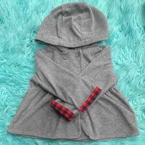 Carter's Gray and Red Plaid Kids Casual Dress